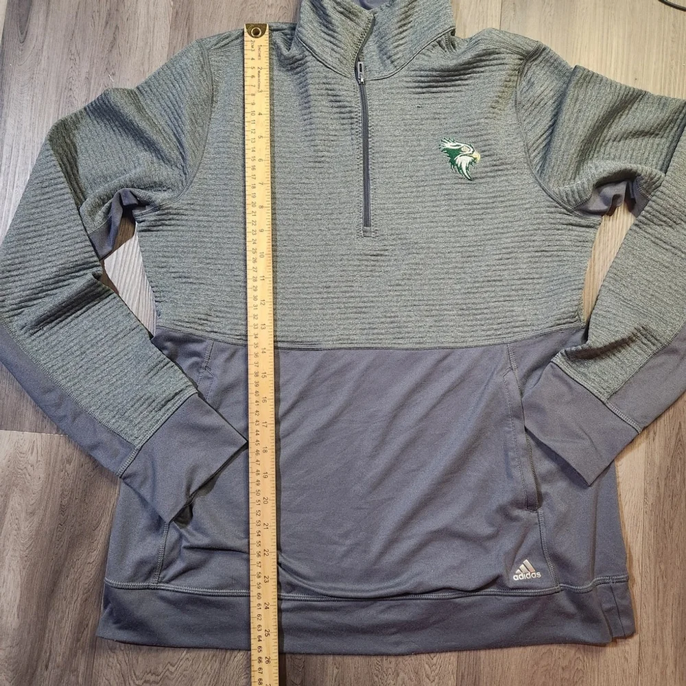 Adidas Mens Steel Quarter Zip Pullover Large